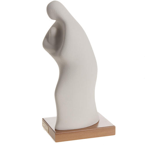 Statua Madonna della neve argilla su base 5