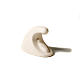 Virgem com menino estilizada argila branca 6,5 cm s2