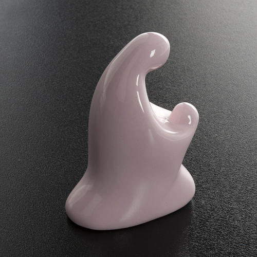 Madonna con bimbo terracotta lucida 6 cm 6