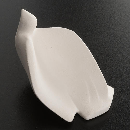 Gołąbek figurka z szamotu białego 8 cm 3