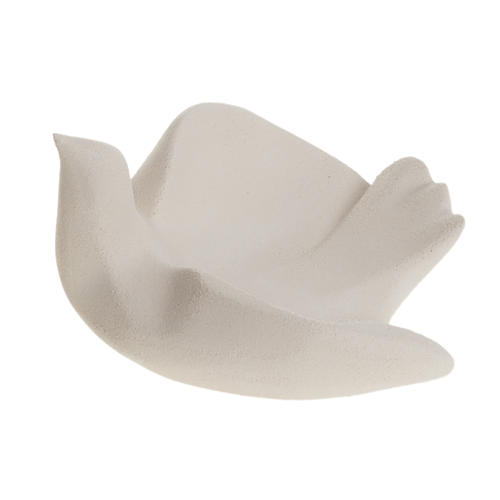 Gołębica w locie figurka z białego szamotu 6 cm 1