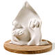 Madonna del Lavoro argilla bianca su base 20,5 cm s1
