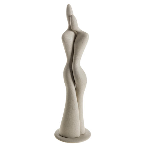 Embrace, stylised statue in porcelain 1