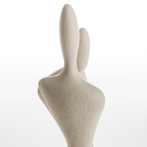 Embrace, stylised statue in porcelain 4