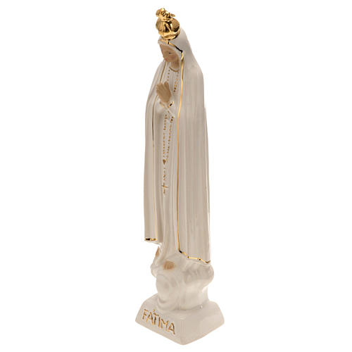 Estatua Virgen de Fátima 21cm cerámica 3