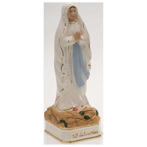 Estatua N.S. De Lourdes 16 cm cerámica 2