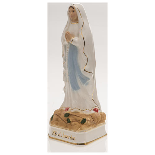 Statua Madonna di Lourdes 16 cm ceramica 3