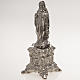 Ceramic statue, platinum colour, Sacred Heart of Mary on throne s3