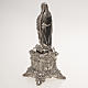 Statue Sacré Coeur de Marie sur trone ceramique platine s4