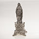 Statua ceramica platino Sacro Cuore Maria su tronetto s1