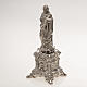 Ceramic statue, platinum colour, Sacred Heart of Jesus on throne s3