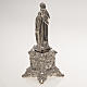 Ceramic statue, platinum colour, Sacred Heart of Jesus on throne s4