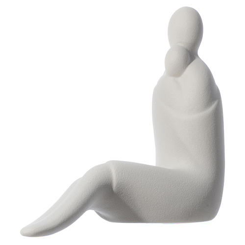 Motherhood statue porcelainized Grès and ivory 19 cm 2