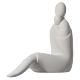 Motherhood statue porcelainized Grès and ivory 19 cm s2