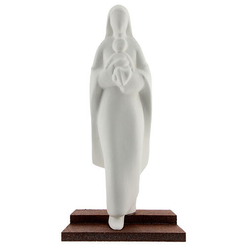 Modern Virgin Mary with Child statue in refractory clay, 13 cm 1