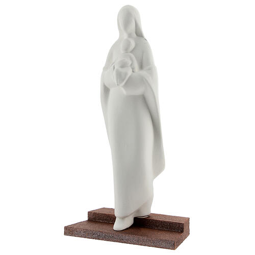 Modern Virgin Mary with Child statue in refractory clay, 13 cm 2