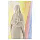 Virgen con Niño arcilla fondo coloreado 30 cm s2