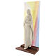Virgen con Niño arcilla fondo coloreado 30 cm s3