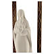 Statue aus Ton Maria mit Jesuskind mit verziertem Rahmen, 32 cm s2