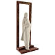 Statue aus Ton Maria mit Jesuskind mit verziertem Rahmen, 32 cm s4