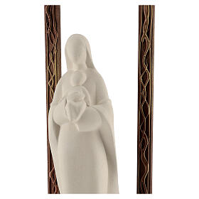 Cornice decorata con statua Madonna e Bambino 32 cm