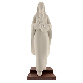 Virgen con Niño con escalón arcilla 25 cm