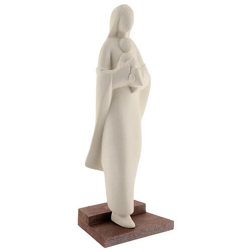 Vierge à l'Enfant sur marche argile 25 cm 4