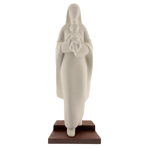 Imagem de argila refratária Nossa Senhora com Menino Jesus descendo degraus 25 cm 1
