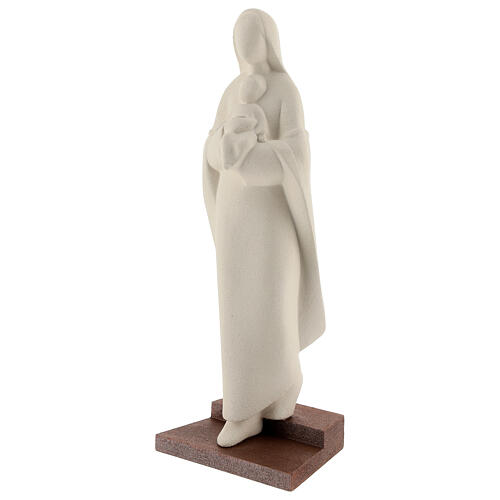 Imagem de argila refratária Nossa Senhora com Menino Jesus descendo degraus 25 cm 3