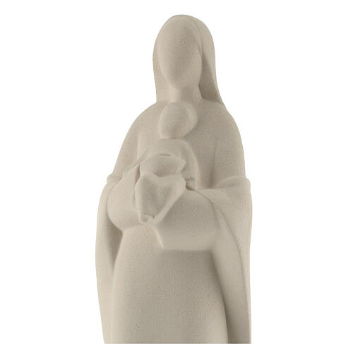 Wall statue Mary and Baby Child, clay 25 cm 2