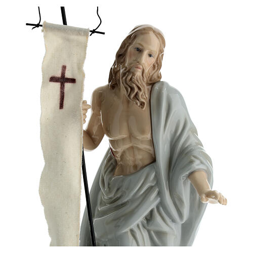 Statua Gesù risorto porcellana Navel h 35 cm  2