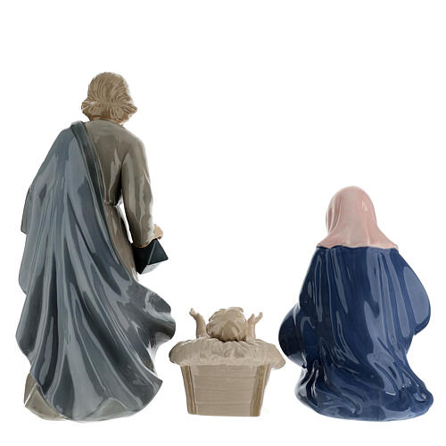 Holy Family set of 4, Navel painted porcelain, h 15 in 12