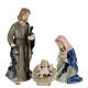 Set Sainte Famille porcelaine colorée Navel 4 pcs h 40 cm s1