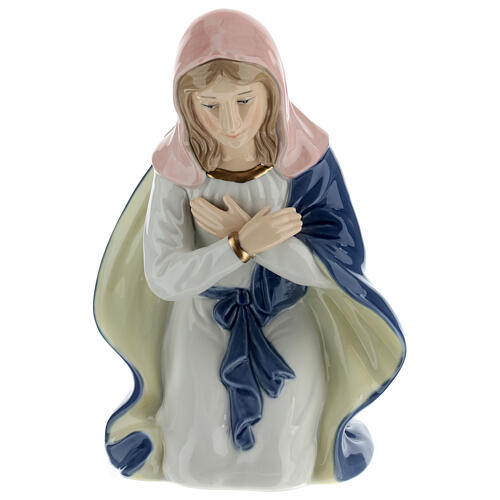 Set Sacra Famiglia porcellana colorata Navel 4pz h 40 cm 3