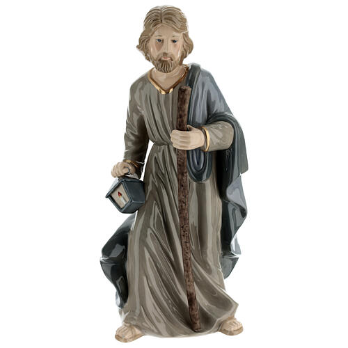 Set Sacra Famiglia porcellana colorata Navel 4pz h 40 cm 4