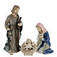 Set Sacra Famiglia porcellana colorata Navel 4pz h 40 cm s1