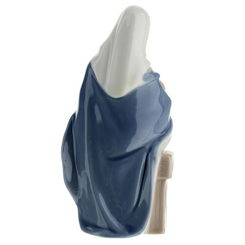 Sitting Virgin Mary with Child statue Navel porcelain 13 cm 4