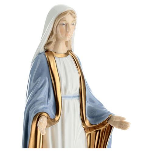 Estatua Virgen Inmaculada porcelana coloreada Navel 18 cm 2