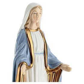 Statue Vierge Immaculée porcelaine colorée Navel 18 cm
