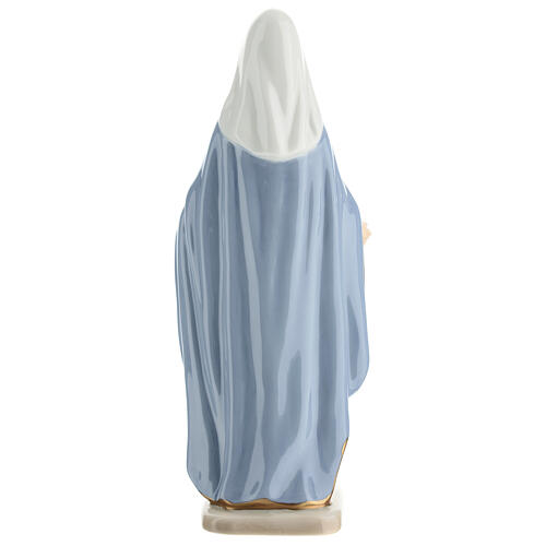 Statue Vierge Immaculée porcelaine colorée Navel 18 cm 5