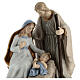 Holy Family statue in ivory blue porcelain Navel 15x15x10 cm s2