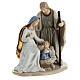 Holy Family statue in ivory blue porcelain Navel 15x15x10 cm s4