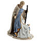 Holy Family statue in ivory blue porcelain Navel 15x15x10 cm s5