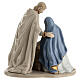 Holy Family statue in ivory blue porcelain Navel 15x15x10 cm s6