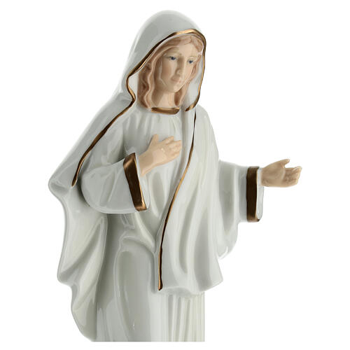 Porzellanfigur, Unsere Liebe Frau von Medjugorje, Kollektion "Navel", 20 cm 2