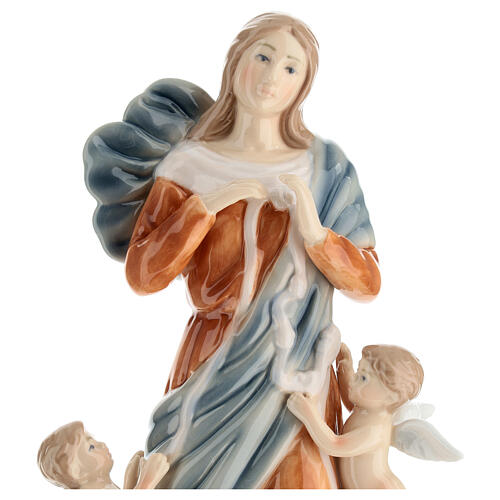 Statue of Mary Undoer of knots, Navel painted porcelain, 12 in 2