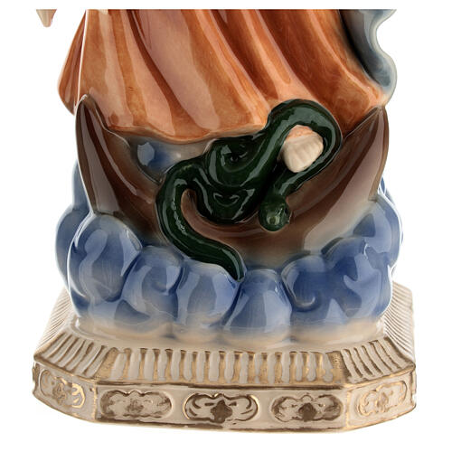Statue of Mary Undoer of knots, Navel painted porcelain, 12 in 6