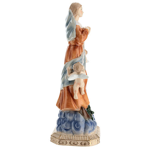 Statue of Mary Undoer of knots, Navel painted porcelain, 12 in 7