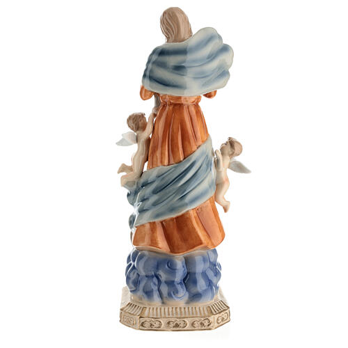 Statue of Mary Undoer of knots, Navel painted porcelain, 12 in 8