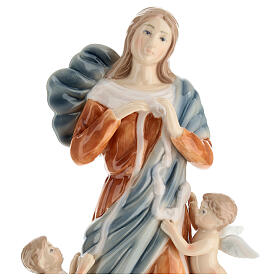 Virgen estatua desata nudos porcelana coloreada Navel 30 cm
